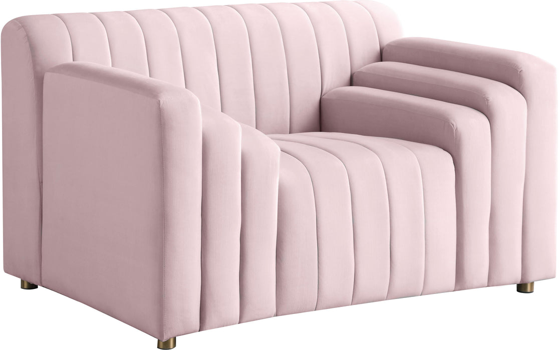 Naya Pink Velvet Chair