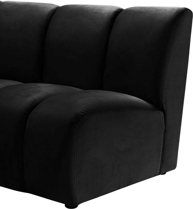 Infinity Black Velvet Modular Chair
