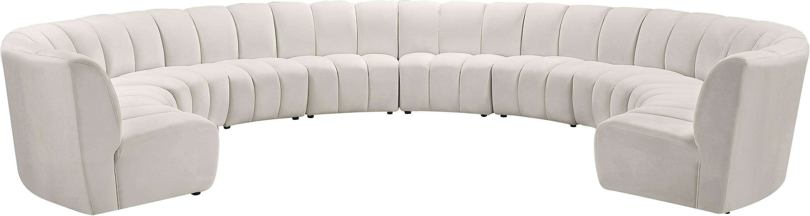 Infinity Cream Velvet 10pc. Modular Sectional