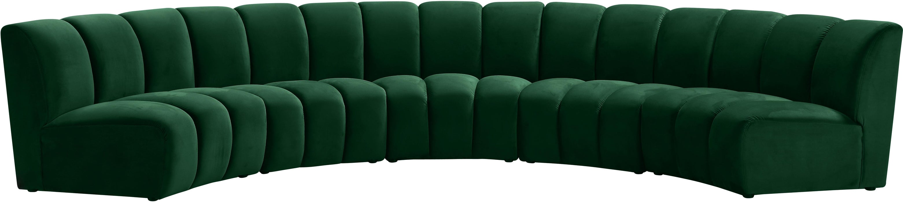Infinity Green Velvet 5pc. Modular Sectional