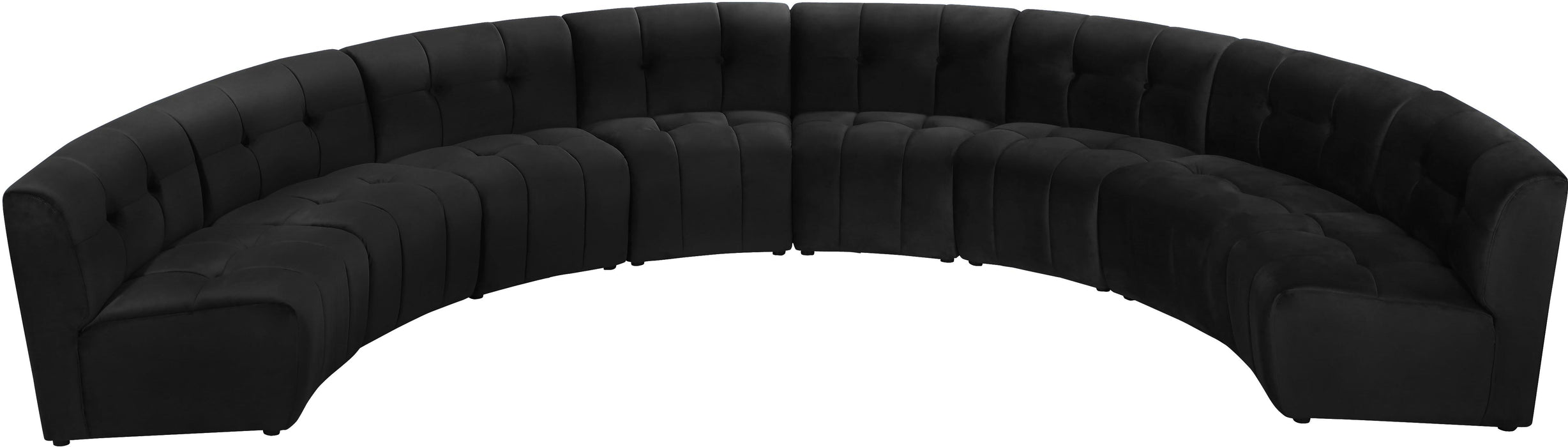 Limitless Black Velvet 8pc. Modular Sectional