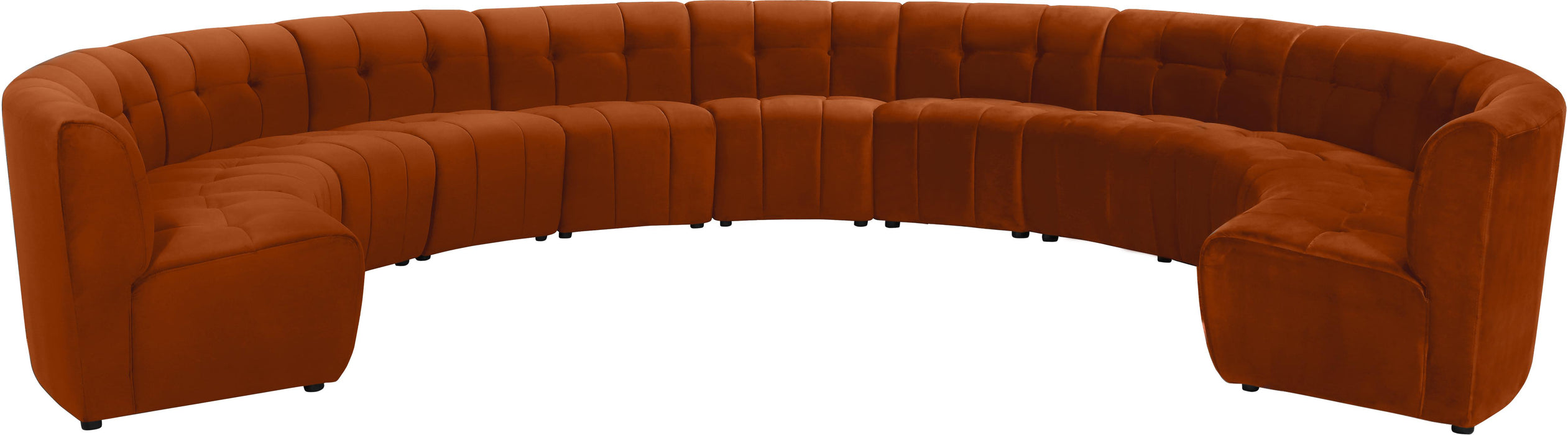 Limitless Cognac Velvet 11pc. Modular Sectional
