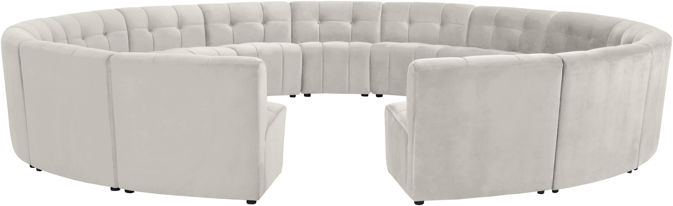 Limitless Cream Velvet 15pc. Modular Sectional