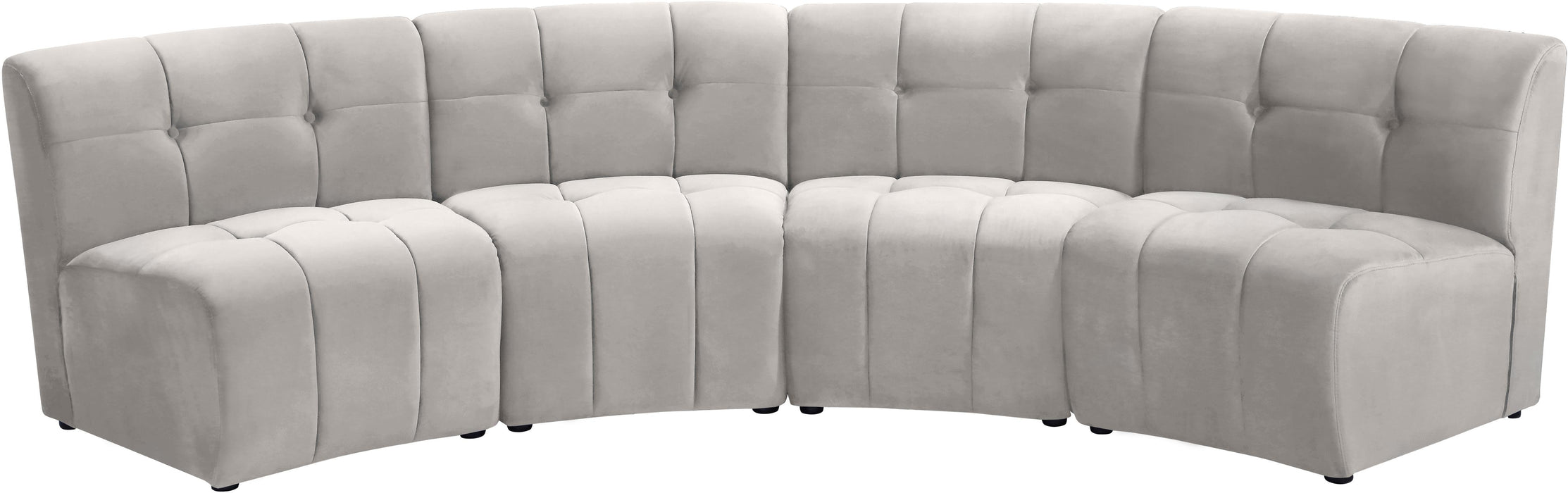 Limitless Cream Velvet 4pc. Modular Sectional
