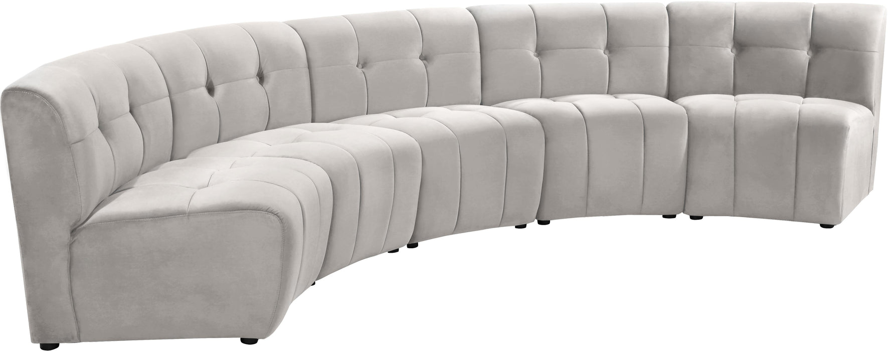 Limitless Cream Velvet 5pc. Modular Sectional