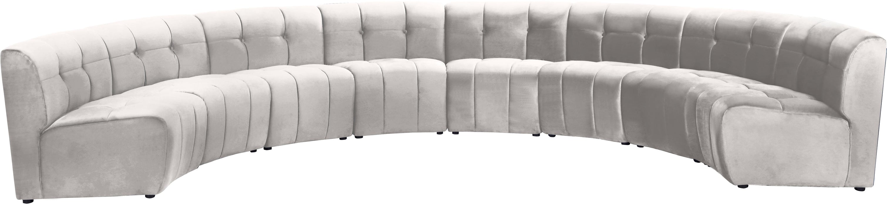 Limitless Cream Velvet 8pc. Modular Sectional