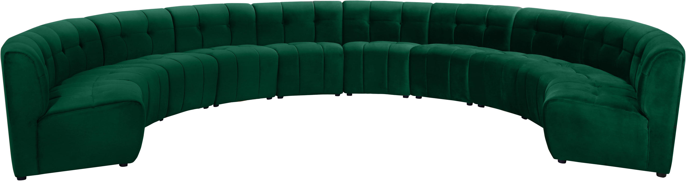 Limitless Green Velvet 10pc. Modular Sectional