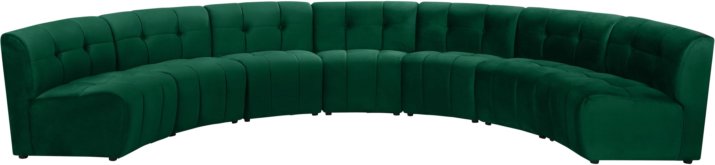 Limitless Green Velvet 7pc. Modular Sectional