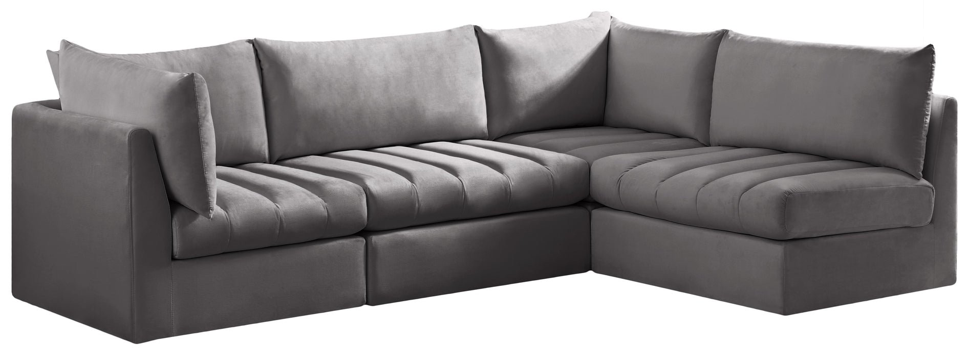 Jacob Grey Velvet Modular Sectional