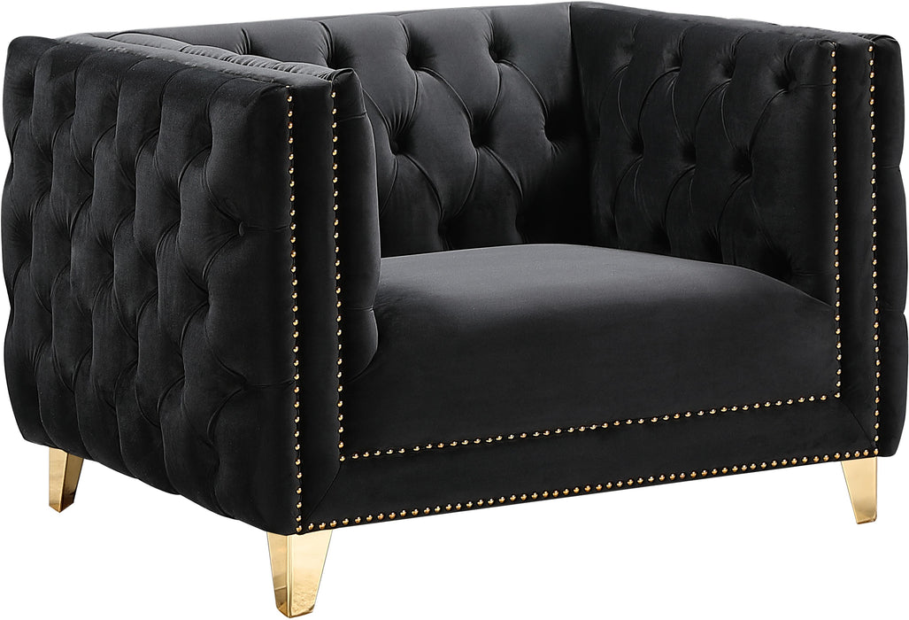 Michelle Black Velvet Chair
