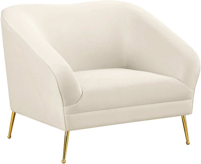 Hermosa Cream Velvet Chair