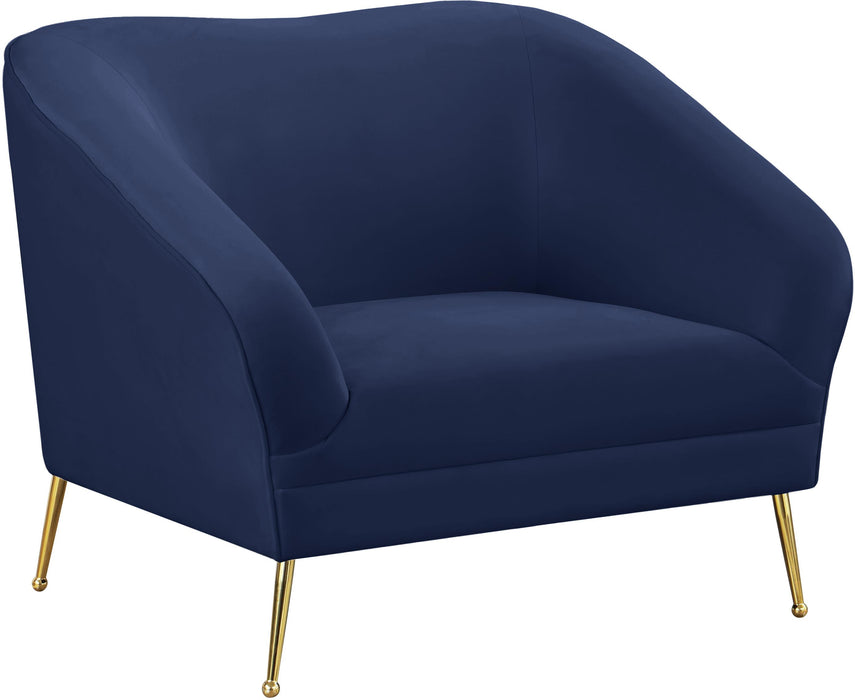 Hermosa Navy Velvet Chair