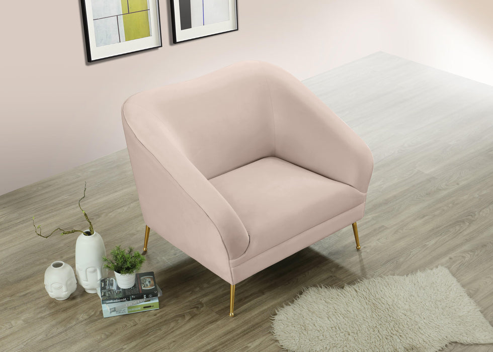Hermosa Pink Velvet Chair