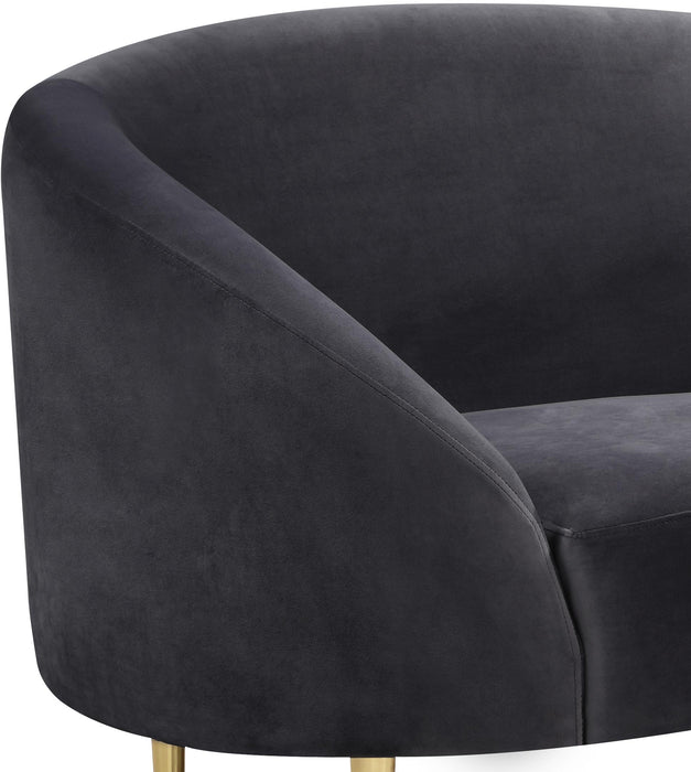 Ritz Grey Velvet Chair
