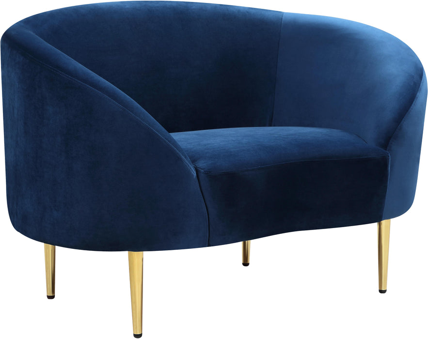 Ritz Navy Velvet Chair