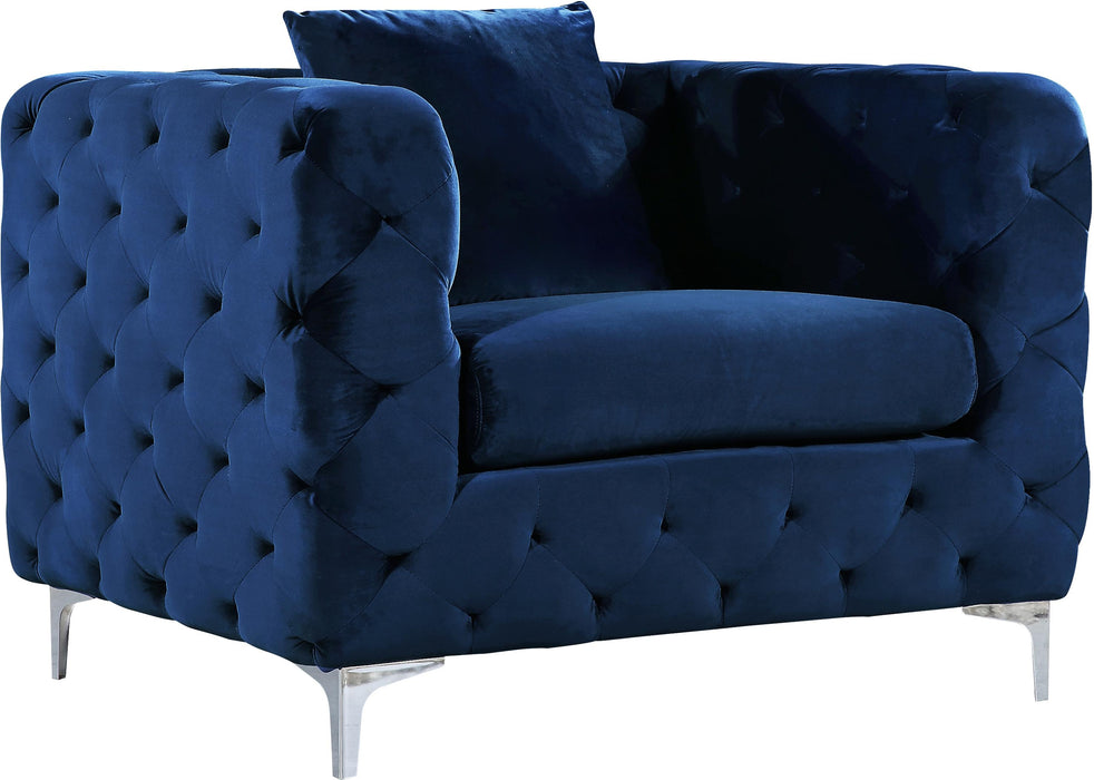 Scarlett Navy Velvet Chair