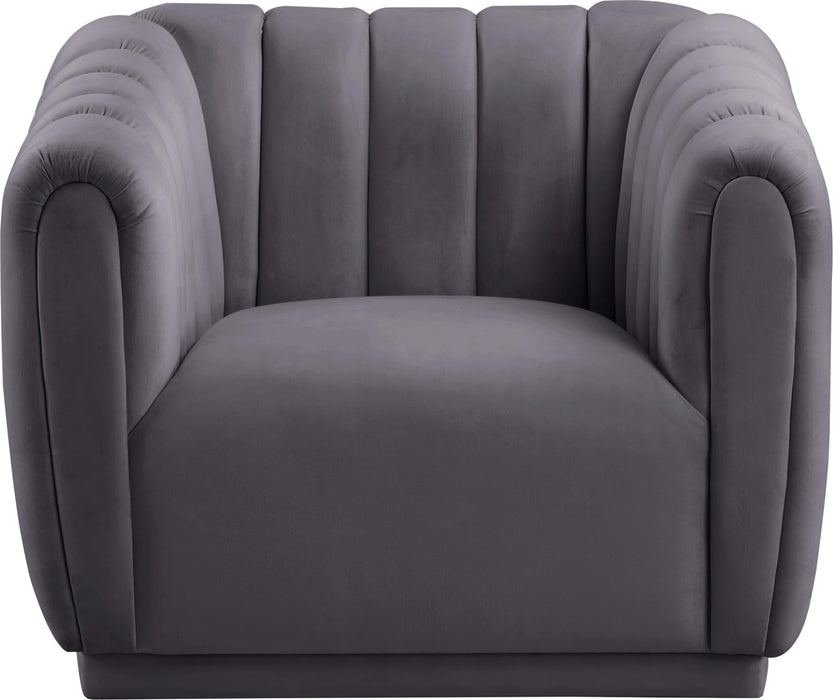 Dixie Grey Velvet Chair