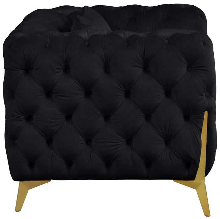 Kingdom Black Velvet Chair