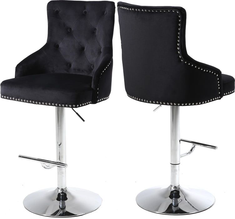 Claude Black Velvet Adjustable Stool