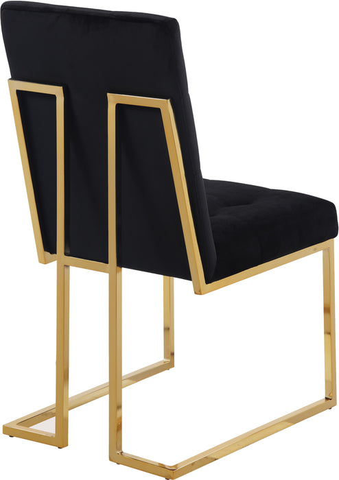Pierre Black Velvet Dining Chair