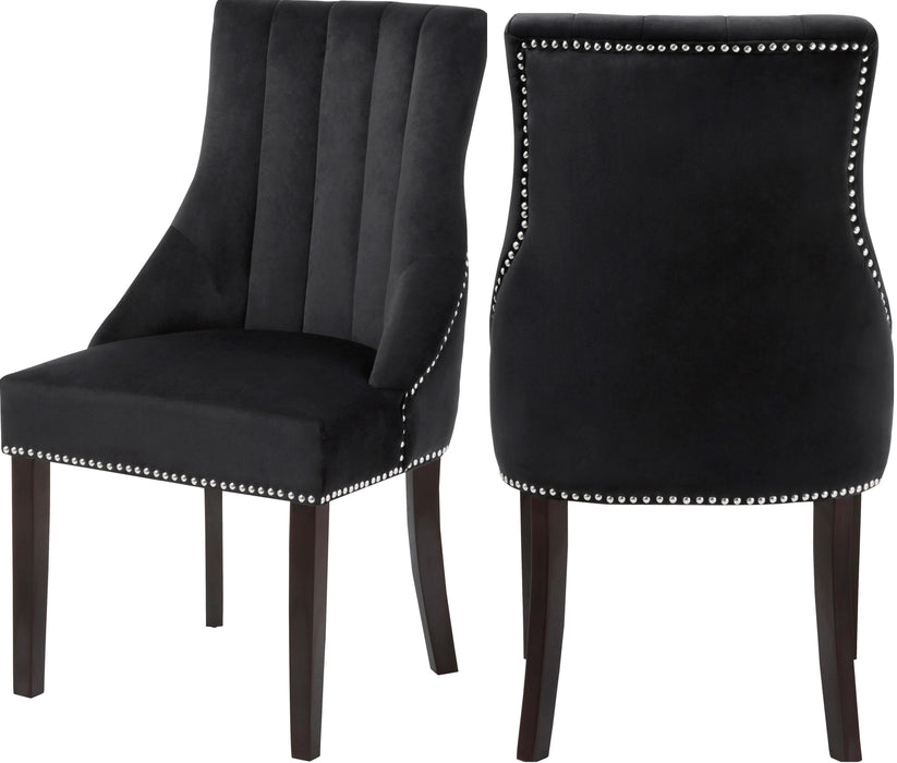 Oxford Black Velvet Dining Chair
