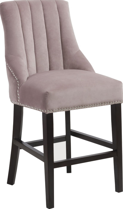 Oxford Pink Velvet Stool