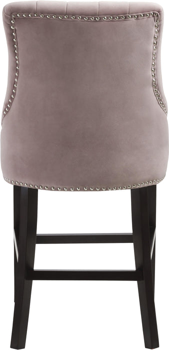 Oxford Pink Velvet Stool