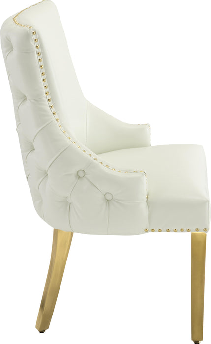 Tuft White Faux Leather Dining Chair