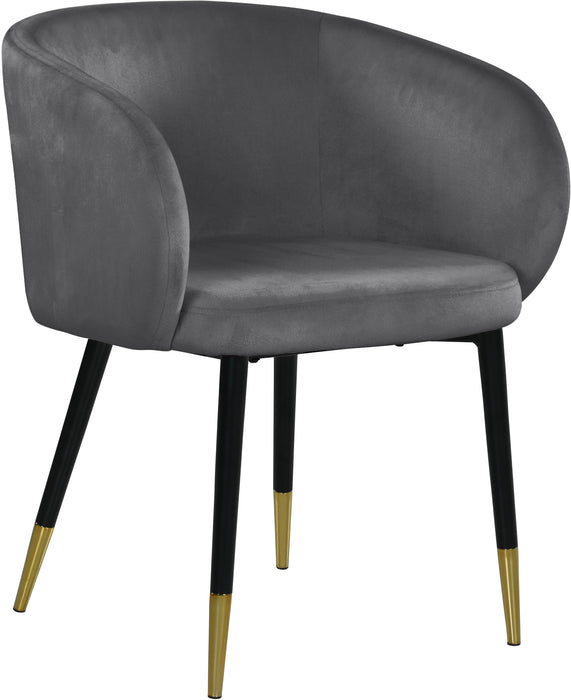 Louise Grey Velvet Dining Chair