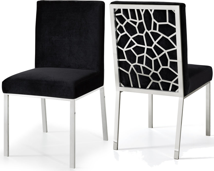 Opal Black Velvet Dining Chair