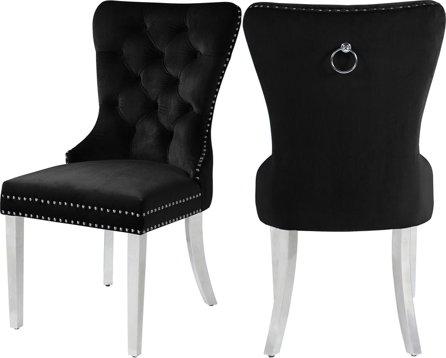 Carmen Black Velvet Dining Chair