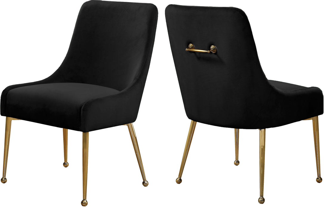 Owen Black Velvet Dining Chair