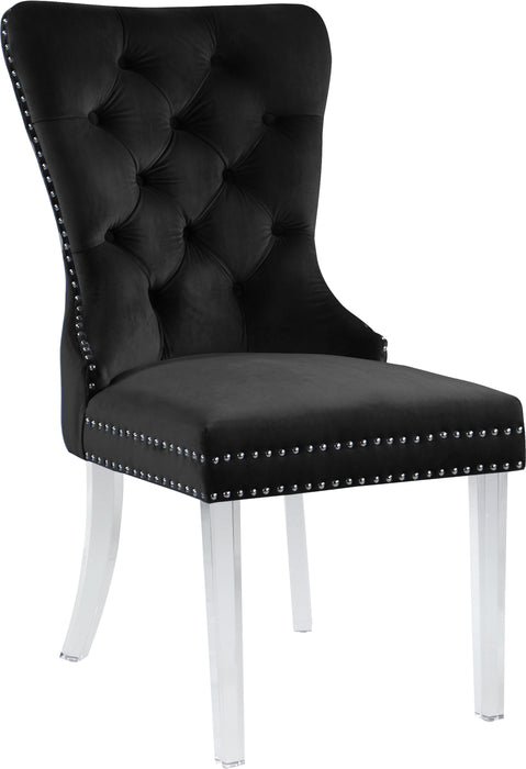 Miley Black Velvet Dining Chair