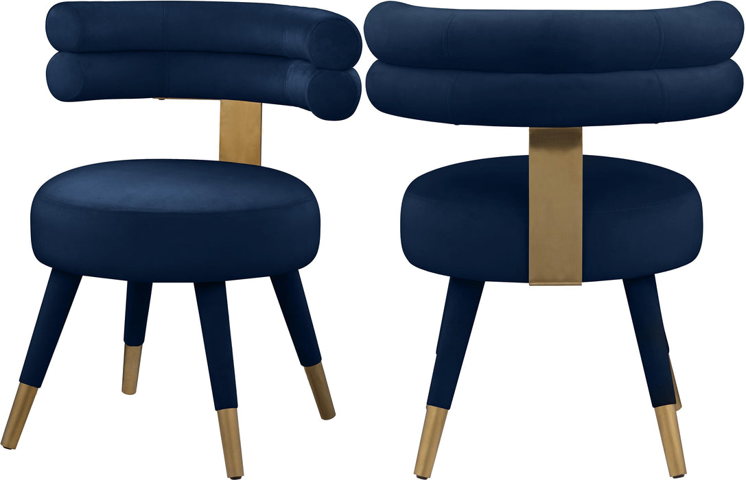 Fitzroy Navy Velvet Dining Chair