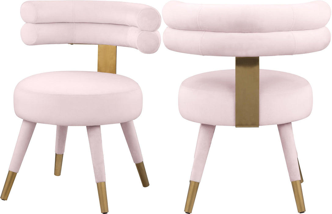 Fitzroy Pink Velvet Dining Chair