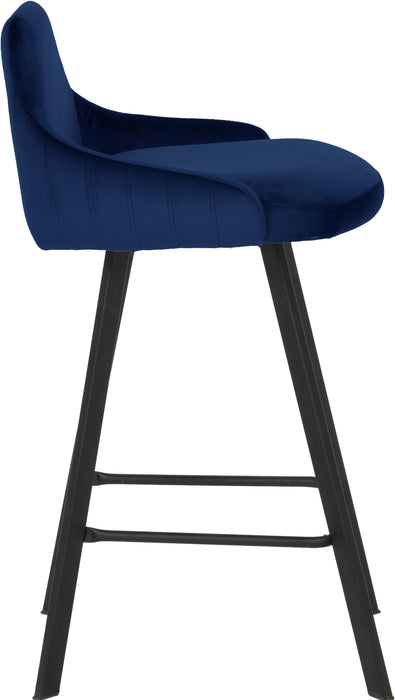 Viviene Navy Velvet Stool