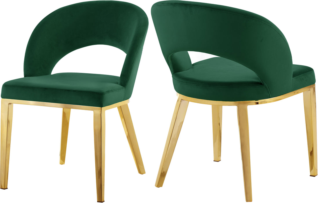 Roberto Green Velvet Dining Chair