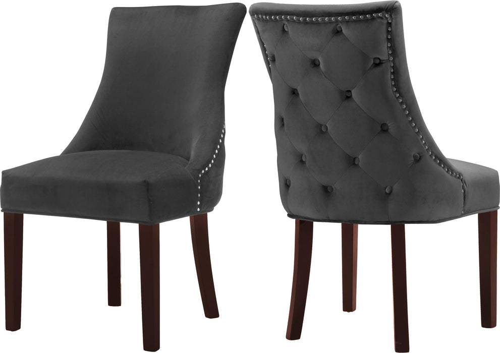 Hannah Grey Velvet Dining Chair