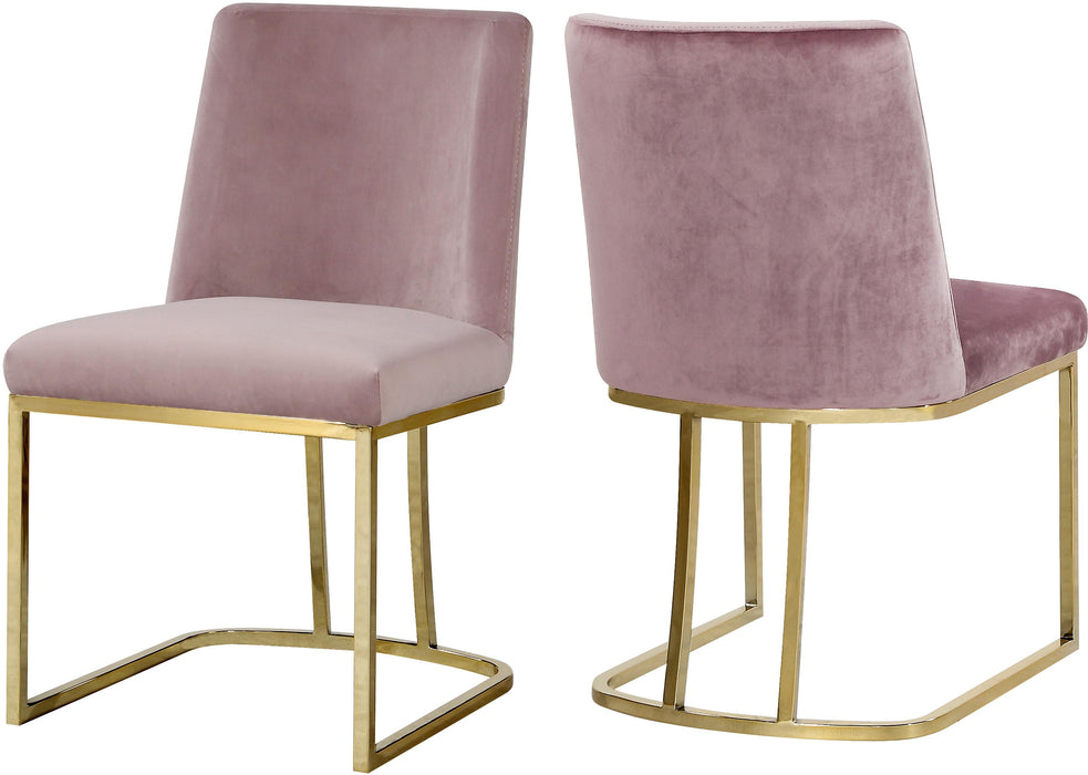 Heidi Pink Velvet Dining Chair