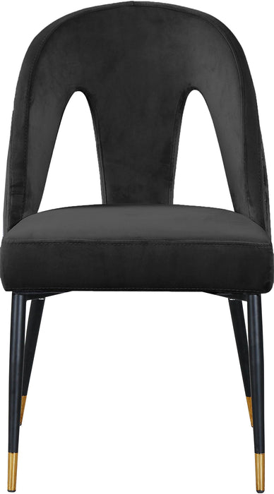 Akoya Black Velvet Dining Chair
