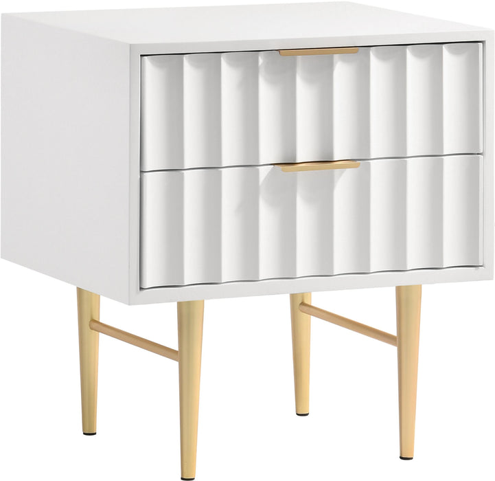 Modernist White Gloss Night Stand