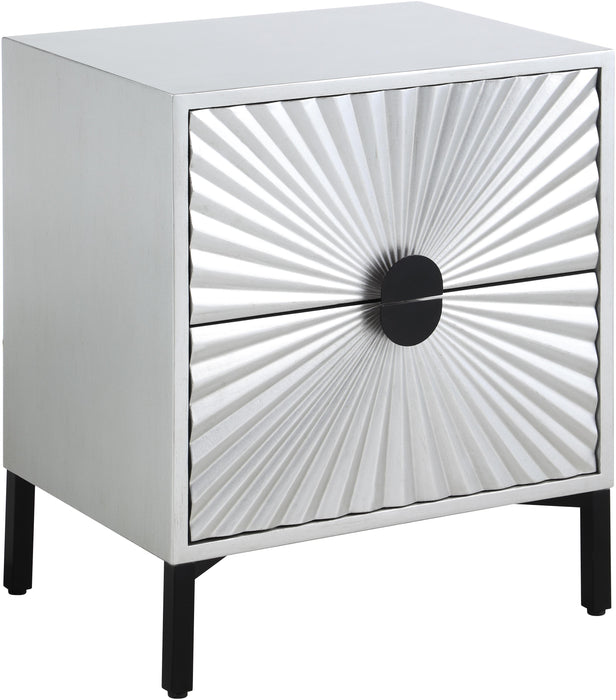 Glitz Antique Silver Side Table