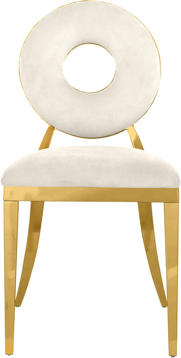 Carousel Cream Velvet Dining Chair