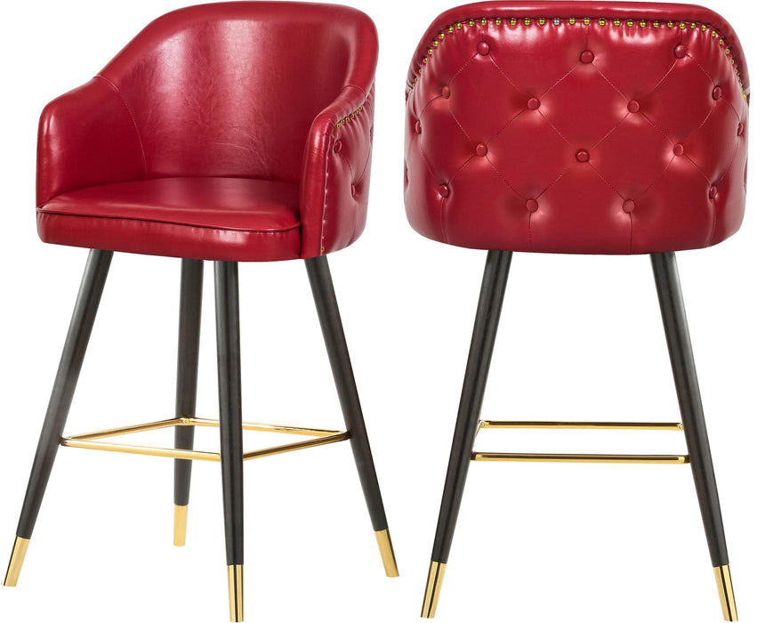 Barbosa Red Faux Leather Counter/Bar Stool
