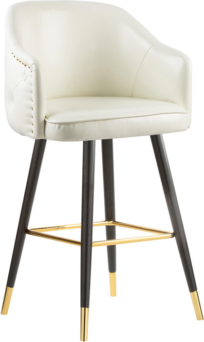 Barbosa White Faux Leather Counter/Bar Stool