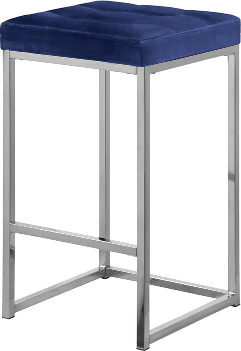 Nicola Navy Velvet Stool