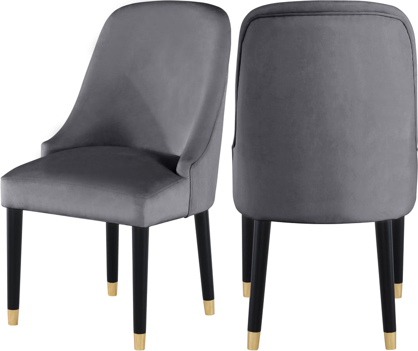 Omni Grey Velvet Dining Chair