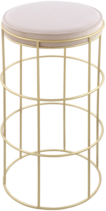 Rebar Cream Velvet Counter Stool