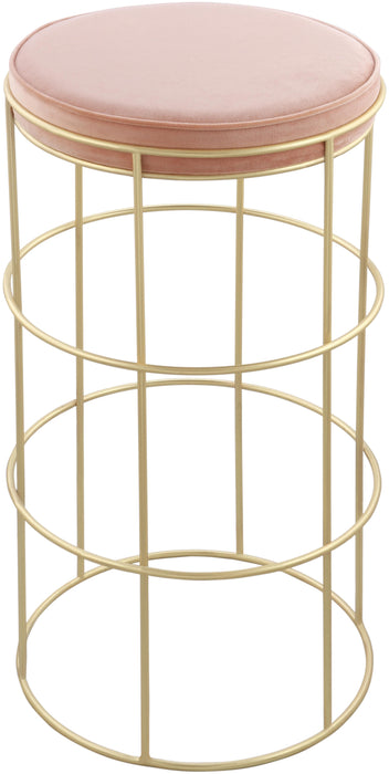 Rebar Pink Velvet Counter Stool
