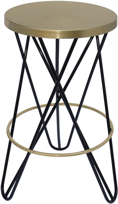 Mercury Black / Gold Counter Stool